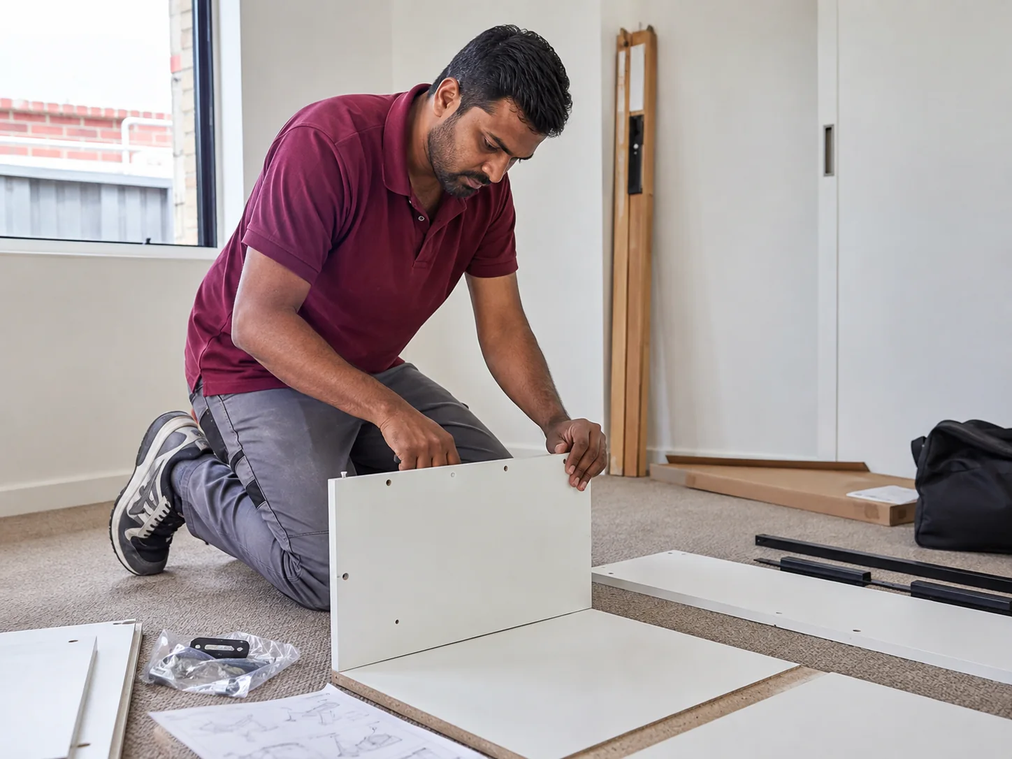 Provider assembling flat-pack furniture